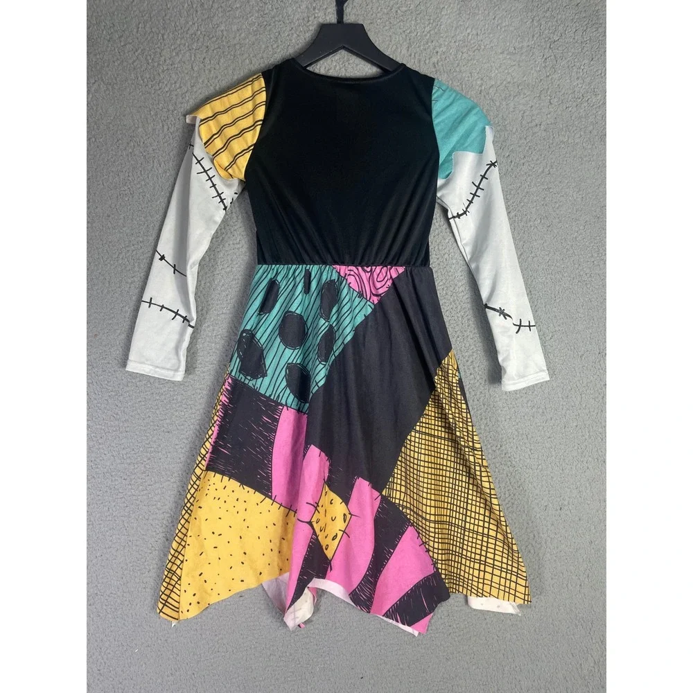 Disney Nightmare Before Christmas Sally Patchwork Costume Dress Girls 9/10 Pink